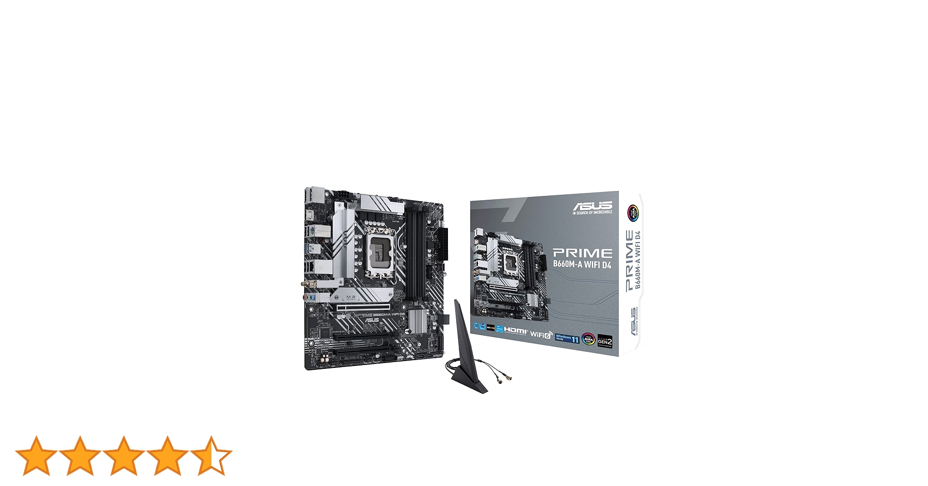 Amazon | ASUS Prime B660M-A WiFi D4 Intel LGA 1700 Micro ATX DDR4